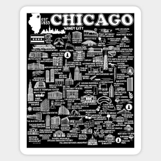 Chicago Map Sticker